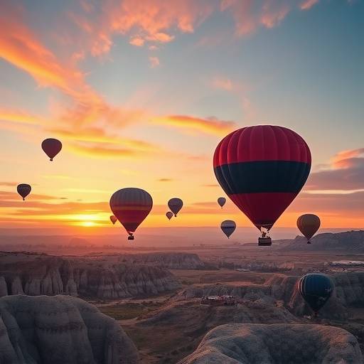 Kapadokya'da sıcak hava balonları